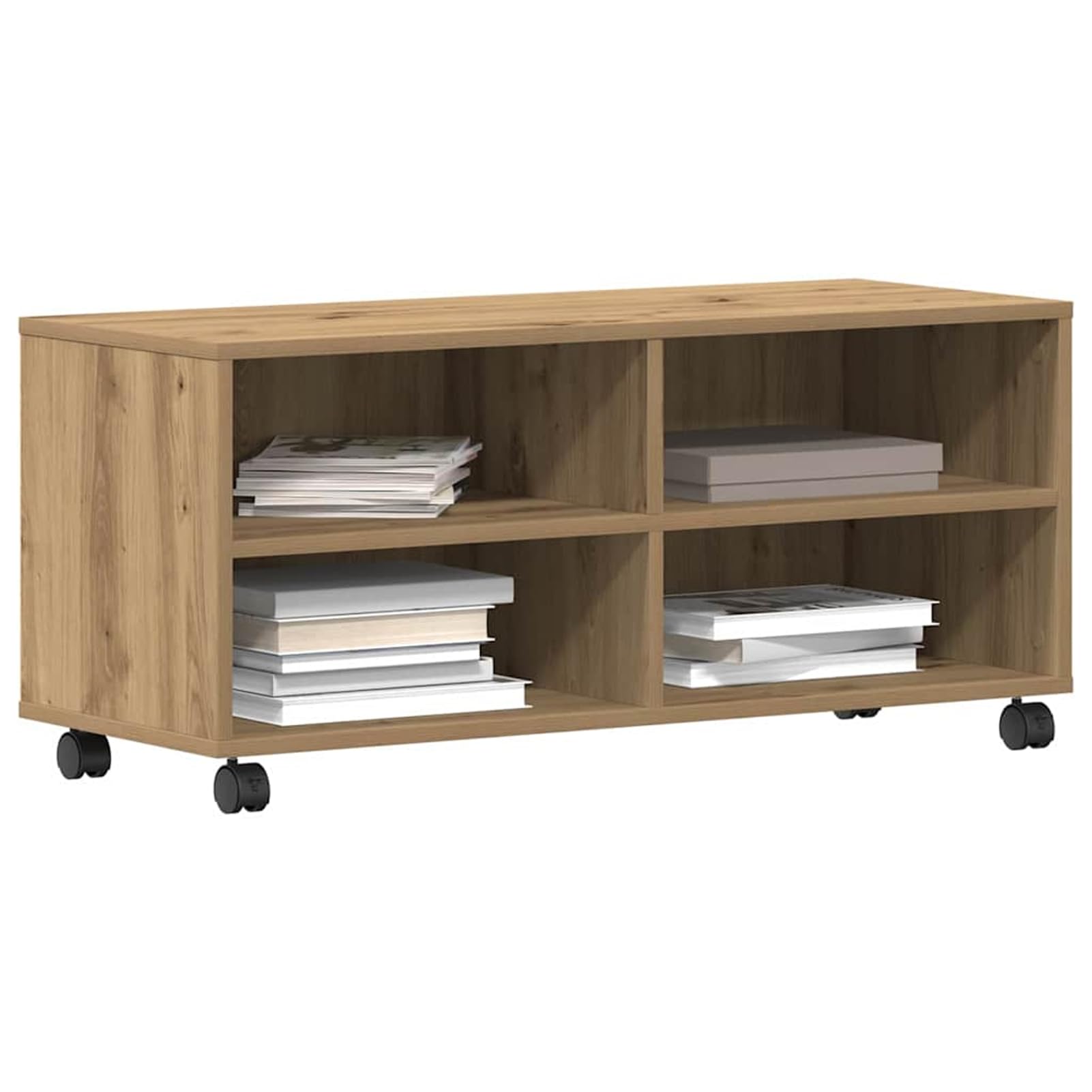 Gecheer TV-Schränk Braun 90 x 35 x 35 cm Holzwerkstoff, Fernsehschrank Fernsehtisch TV-Lowboard für Wohnzimmer Home-Cinema Gamerzimmer861980
