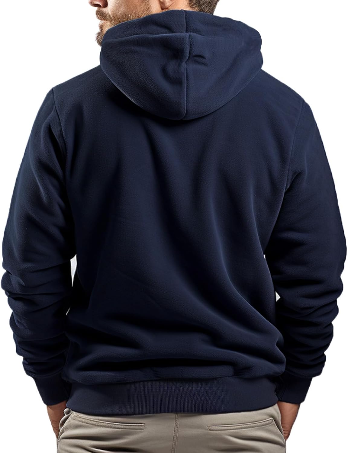 Winter Hoodies for Men,Sherpa Fleece Lined Jackets Thermal Fashion Hooded Coats Zip Up Sweatshirt - Image 2