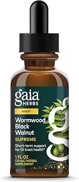 Gaia Herbs Wormwood Black Walnut Supreme, 1 Fl Oz, 30 Servings