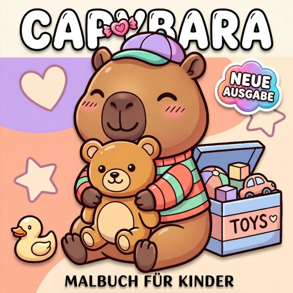 Capybara Malbuch: Ein Liebevolles Geschenk Mit Süßen Szenen Für Kinder, Teens Und Ruhige Auszeiten Voller Kreativer Freude
