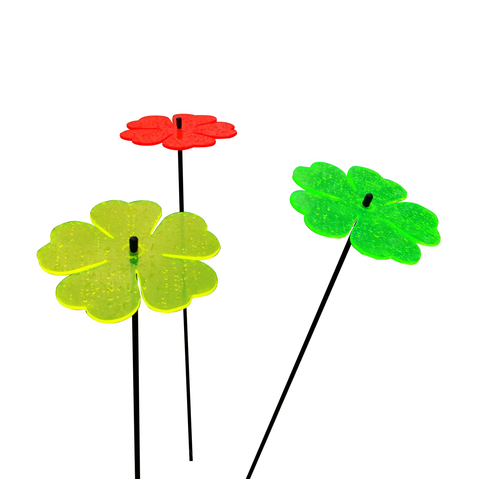Sun Catcher Ornements De Jardin Fleur Double - Lot De 5 Piquets Décoratifs 25cm - Mixed Colors - Effet Lumineux