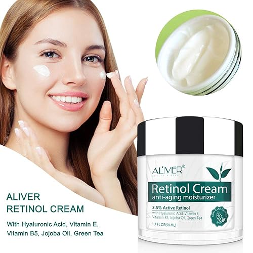 Miniatura 6 de Crema de retinol para cara, hidratante facial con 2.5% de retinol, ácido hialurónico, crema hidratante antienvejecimiento de día y noche