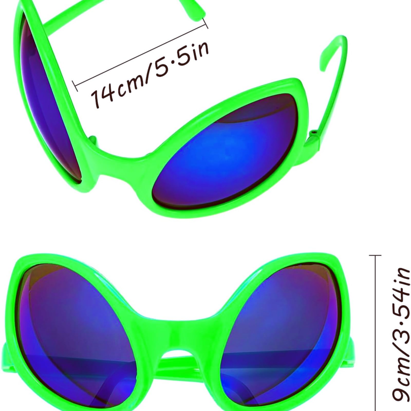 6 works Alien Glasses Alien Costume Sunglasses, Alien Costume Accessories, Alien Headband & Glasses - Image 3