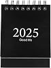 STOBOK 2024-2025 Desk Calendar Stand Up Desktop Year Calendar Organizer Flip Daily Scheduler Monthly Pages Easel Calendar Black