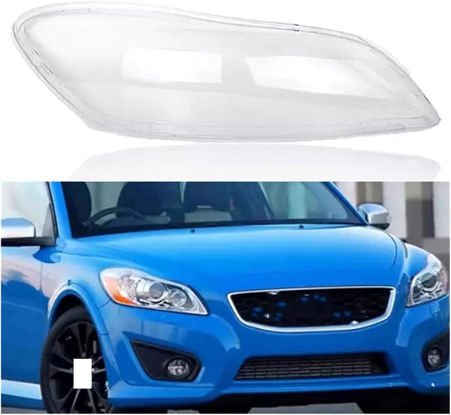 Car Headlight Cover Transparent Headlamp Shell Lens Replace Lampshade Compatible For Volvo C30 2010-2014