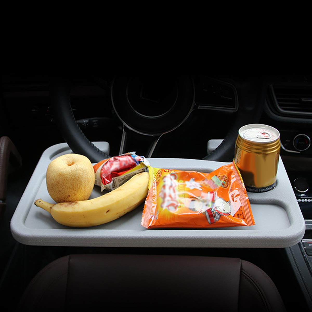 Vassoio Per Volante Auto Con Portabicchiere E Portapenne – Scrivania Portatile Per Mangiare E Lavorare – Include Custodia - 4