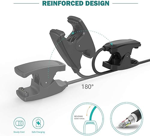 Miniatura 3 de TUSITA Cargador compatible con Garmin Descent Mk1 Mk2 Mk2i Mk2S Mk3i, Descent G1 Solar - Cable de carga USB 39.4 in - Accesorios GPS Smartwatch