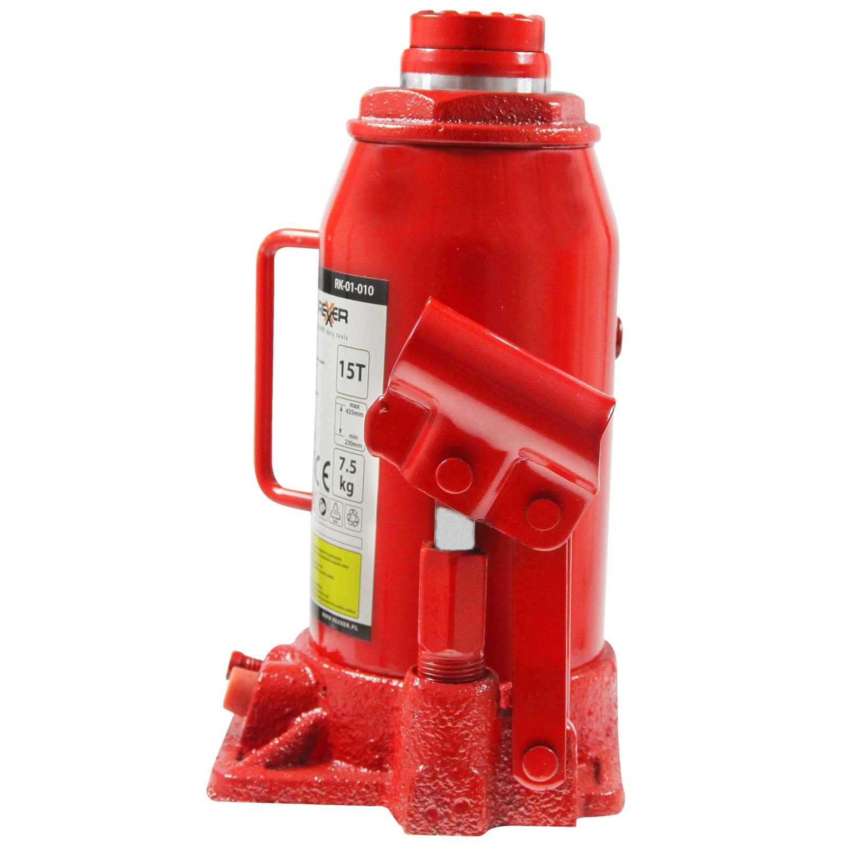 REXXER Hydraulischer Wagenheber 15T - Stempelwagenheber für Garage & Werkstatt - Robuster Wagenheber zum Anheben bis 15 Tonnen - Hubhöhe 230-435 mm