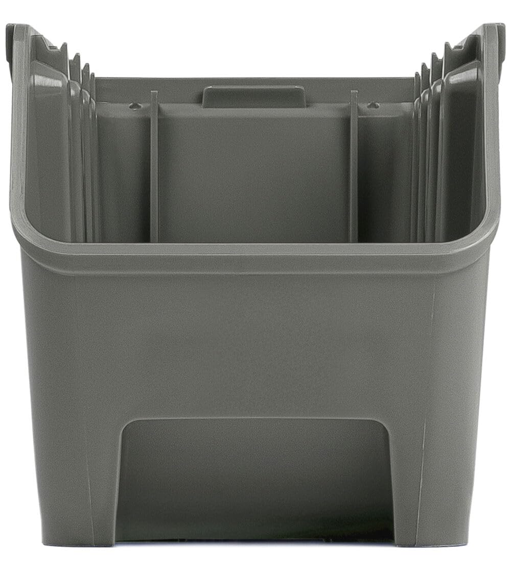 FAMI - Pack da 16 Contenitori per Scaffale RK Box Air in PP Riciclato – Cassette a Bocca di Lupo Sovrapponibili per Minuteria e Picking (141x500x142h mm)