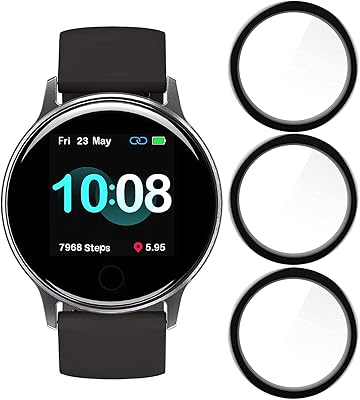 Uwatch 2S Screen Protector, [3 Pack] Lamshaw 3D Full Coverage PET Soft Screen Protector Film Compatible for UMIDIGI Uwatch 2S Smart Watch (3 Pack)