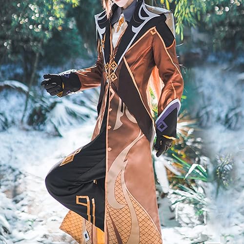 Vista 7 de Zhongli - Disfraz de cosplay de Zhongli, uniforme de Halloween, traje para carnaval