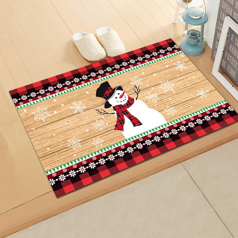 Paillasson interieur exterieur bonhomme de neige pour un hiver chaleureux