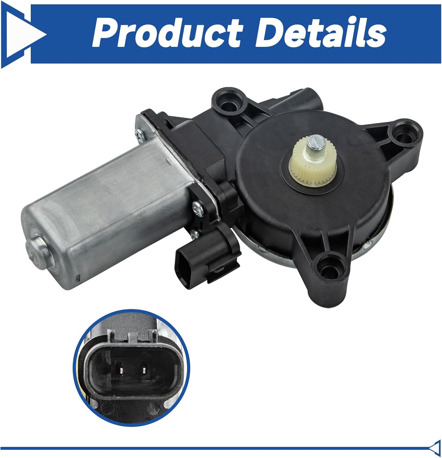 Obaee Power Window Lift Motor Front Right Passenger Side Compatible with Hyundai Tucson 2016 2017 2018 2019 2020 2021, with a 2 Pin Plug, Replace 82460-D3000, 83460D3000