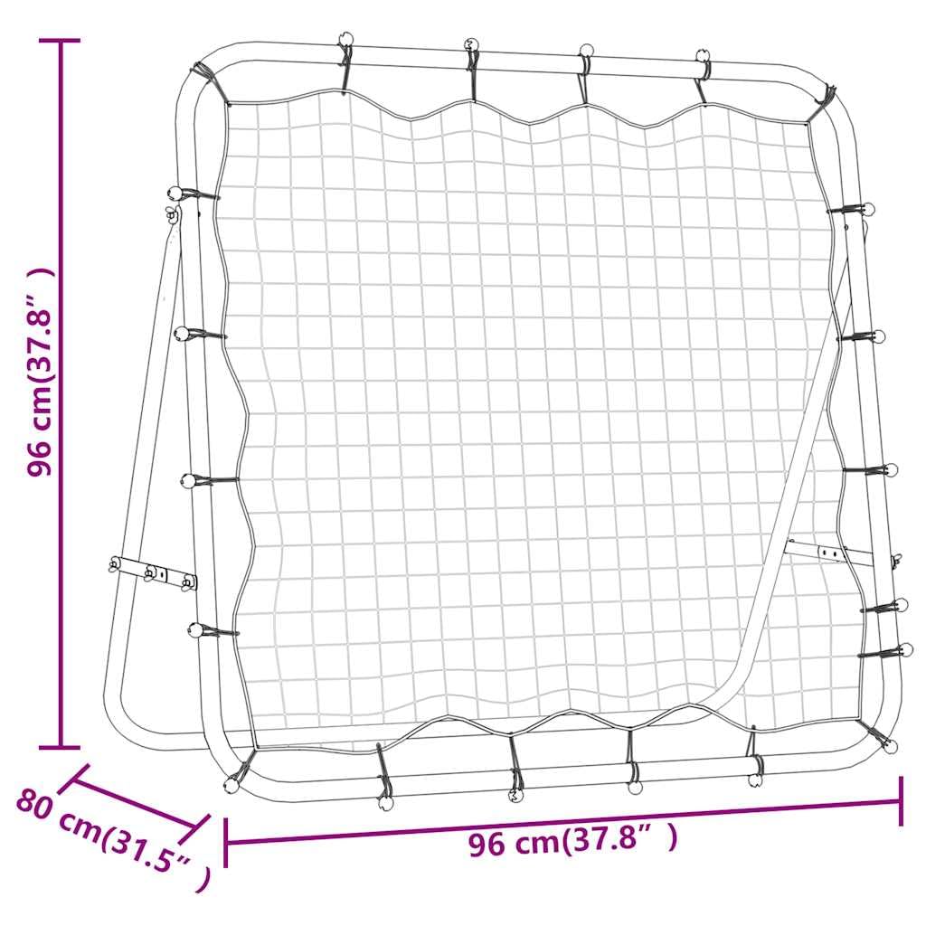 SKM Fußball-Rebounder Verstell 96x80x96 cm Stahl und PE,Sportartikel,Athletik,Fußball,Fußballtor-Zubehör,3.36 kg,93736