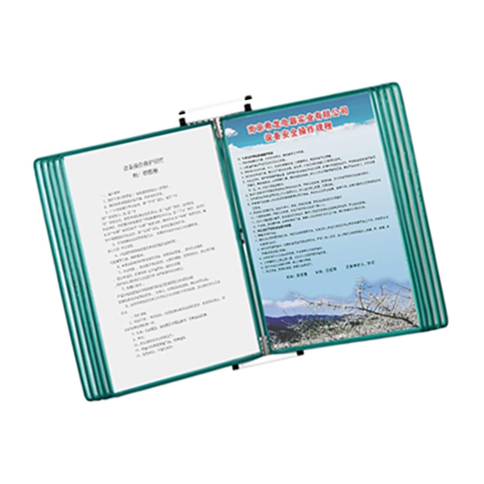 JYBNBBE Multi-Page folders, Wall Hanging Reference System, for Organizing and Showcasing Documents, Flyers, and Brochures,A