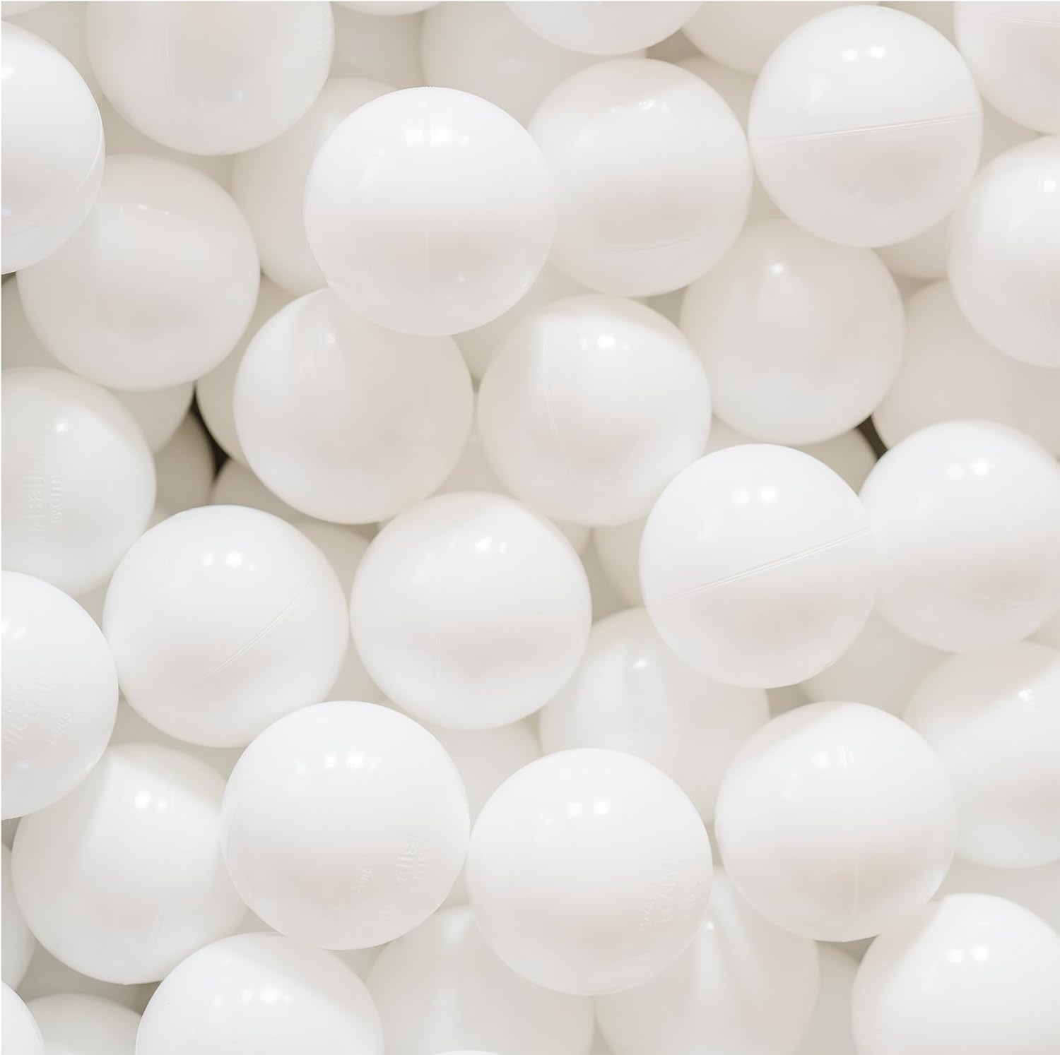 100 Pack Plastic Balls for Ball Pit 3.1" D Vibrant Play Balls for Ball Pit, Tents, and Play Pens for Babies and Toddlers - Ball Pit Balls Promote Active Play and Sensory Fun - Ivory