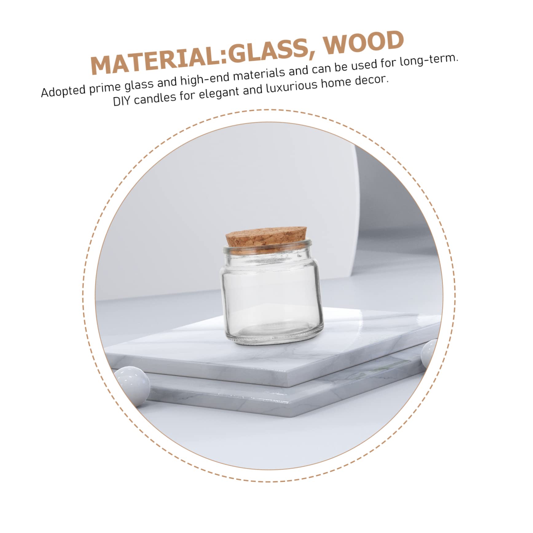 HOMSFOU Transparente Glas Kerzenbecher mit Deckel 8 Stück Langlebige Selbstgemacht Aromatherapie Kerzenbehälter Vielseitig für Kerzenherstellung Dekoration und Aufbewahrung