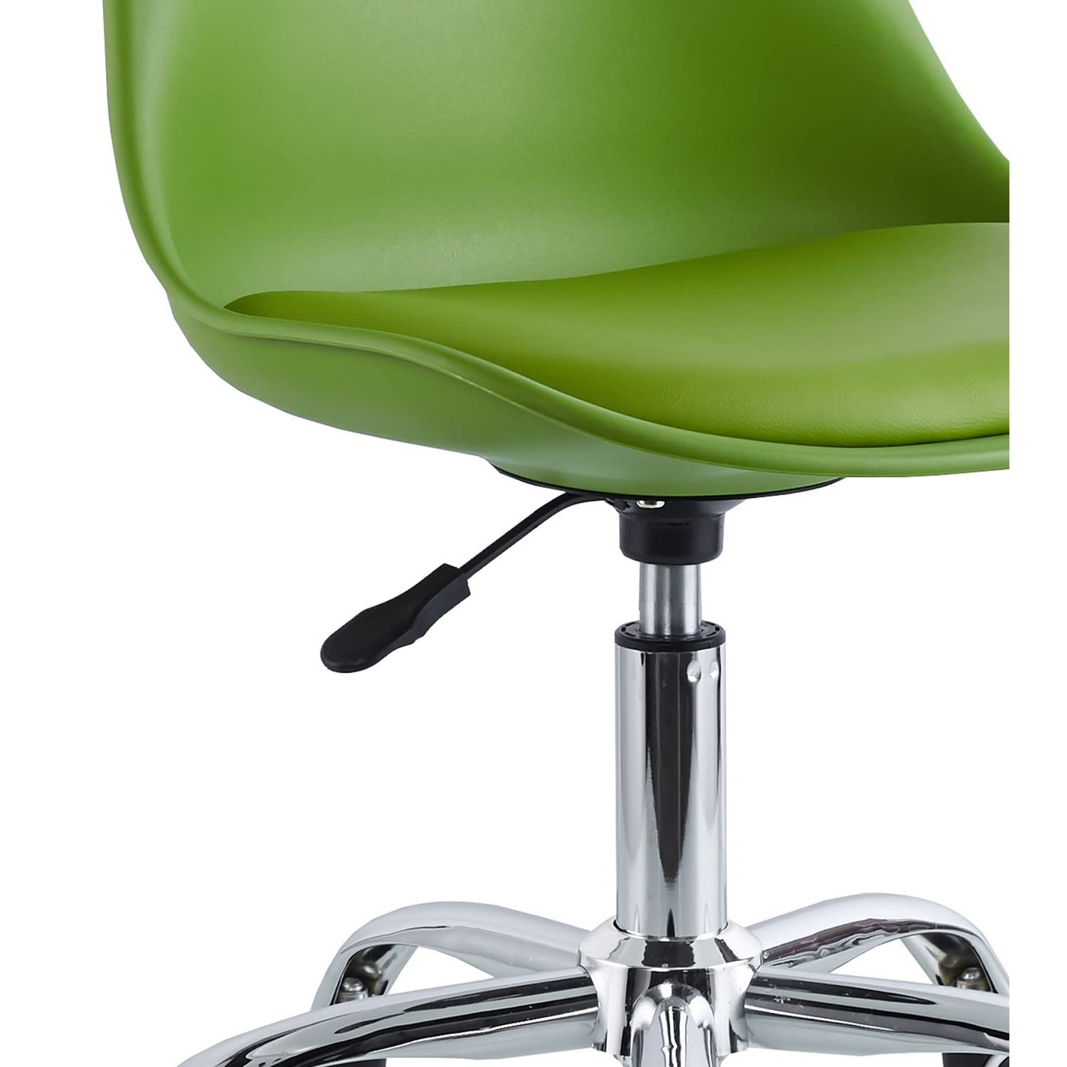 Brigros WeHome - sedia ufficio moderna disponibile in diversi colori per camerette di ragazzi sale studio sale d'attesa sedia da ufficio con seduta in ecopelle (Verde)