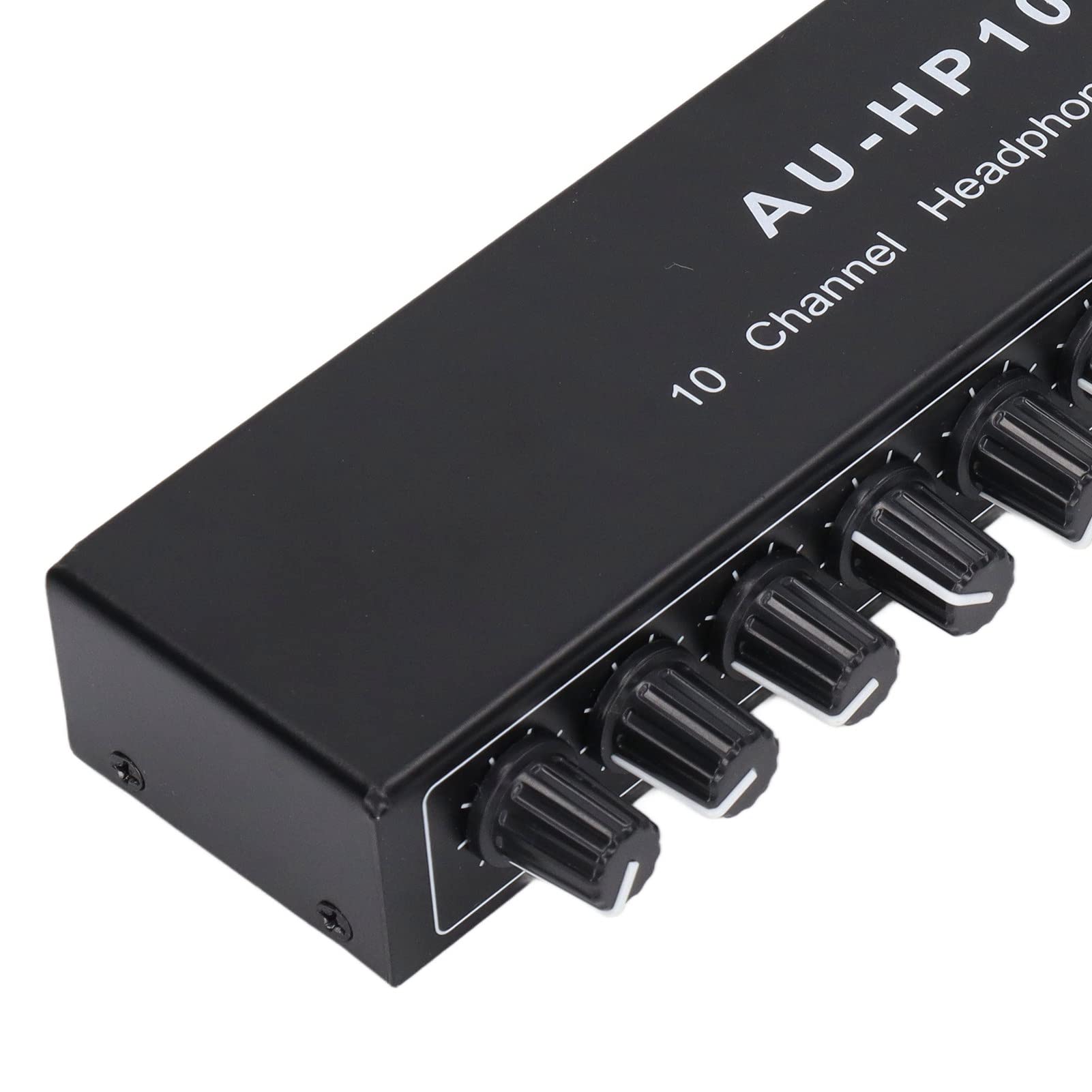 Wzmacniacz Stereo 10 10-kanałowy Wzmacniacz Słuchawkowy - Oddzielny Dystrybutor Kompatybilny ze Słuchawkami 3,5 Mm i 6,35 Mm.Niezależna Regulacja Głośności.Zasilanie Prądem Stałym 12V.