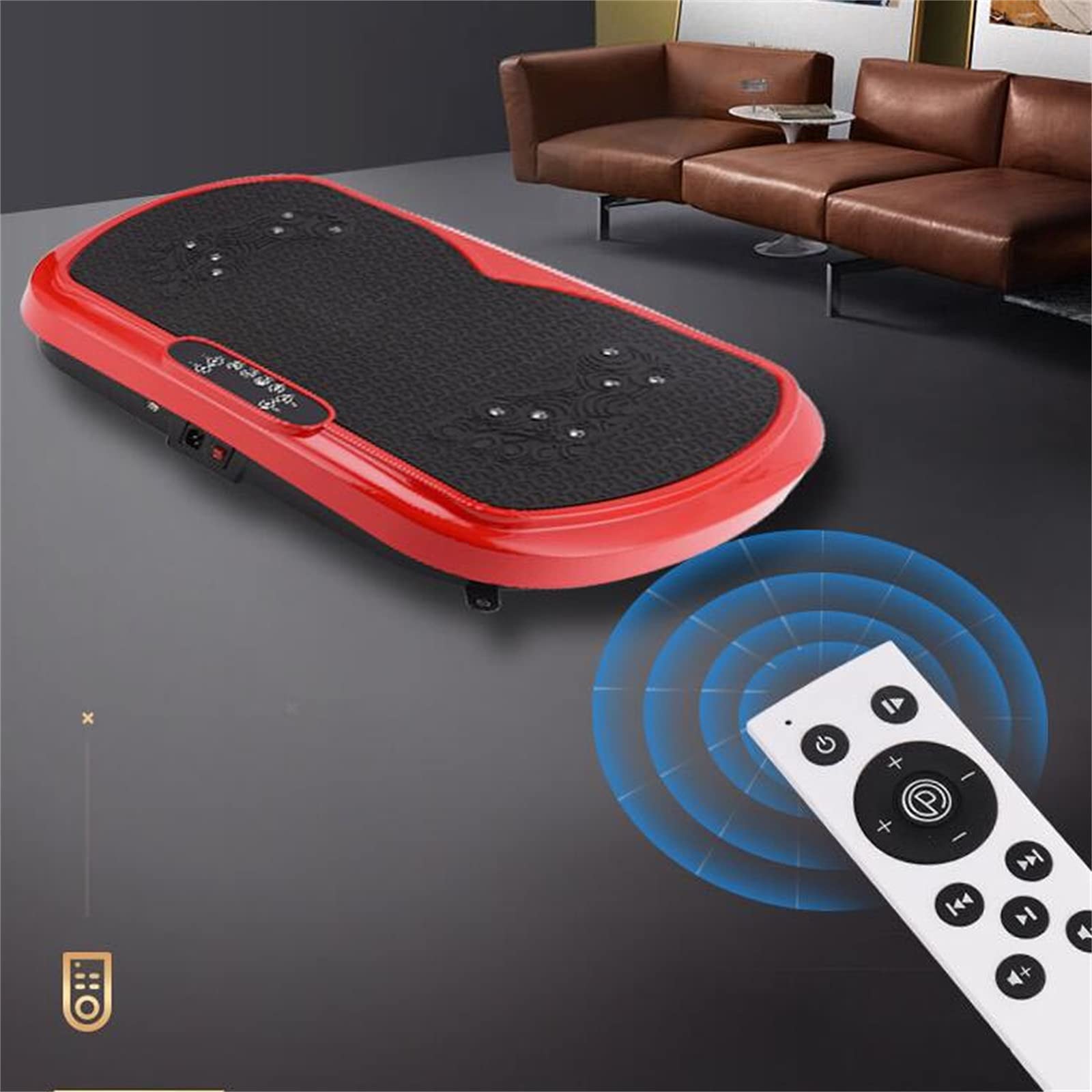Vibration Power Plates Vibration Plate Machine with Remote Control 9 Program Modes 2 Resistance Bands Vibration Fitness Trainer