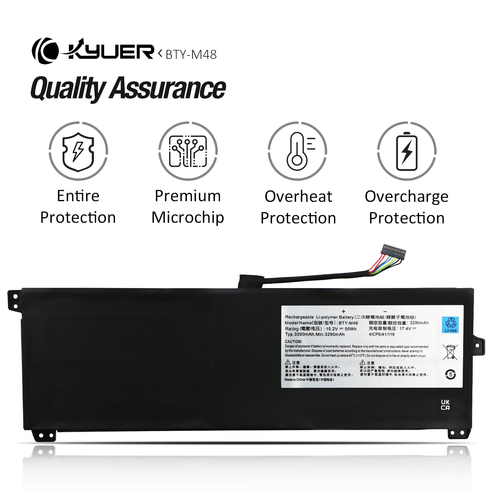 BTY-M48 Batterie Pour Ordinateur Portable MSI PS42 Modern 8RA