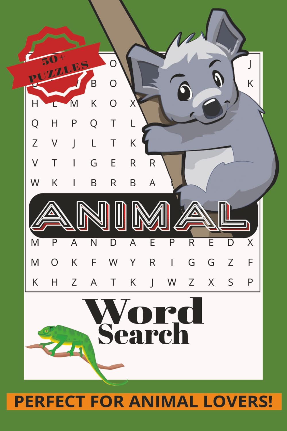 Animal Word Search Puzzle Book: Word Searches with Easy to Read Print about Safari, Wildlife , Zoo Animals and more | 6X9 inches, 110 pages | 50+ ... Gifts for Vacation, Holidays and Free Times