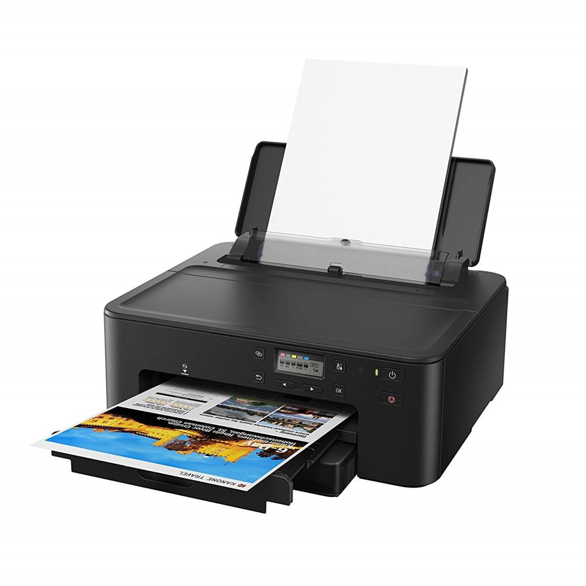 IC-Office TS705a - Impresora de inyección de tinta a color (impresora, USB, impresión de CD, WiFi, LAN, Apple AirPrint), color negro + 10 cartuchos de tinta XXL