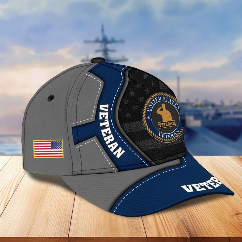 Veteran Caps for Men – Military Veteran Baseball Cap, Patriotic Hat, Gift for Veterans, Tactical Ball Cap, Adjustable Design