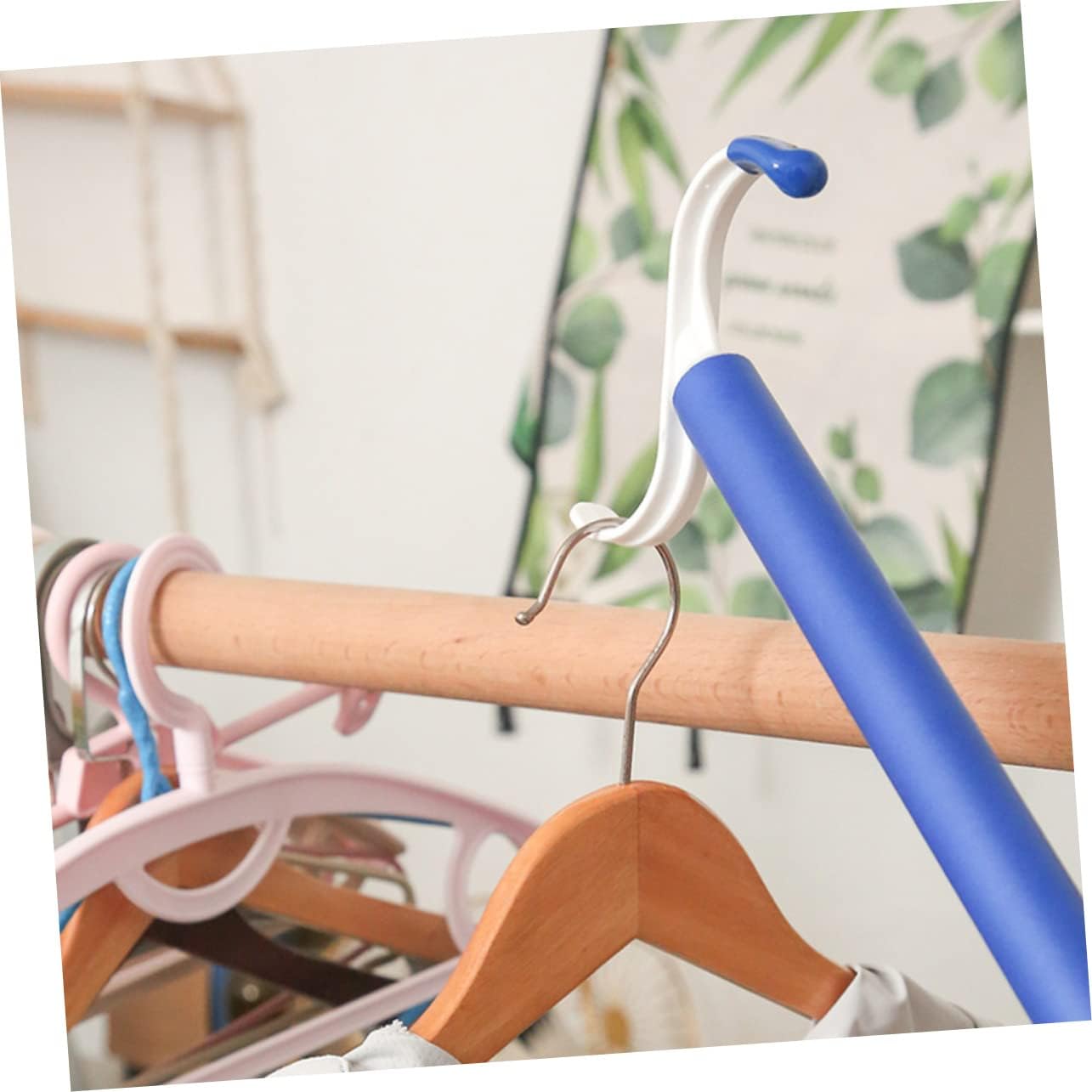NOLITOY 2pcs Dressing Aid Stick for Elderly Disabled Pregnant Adults Long Handle Shoehorn for Women Men Socks Aid Kit Accessory