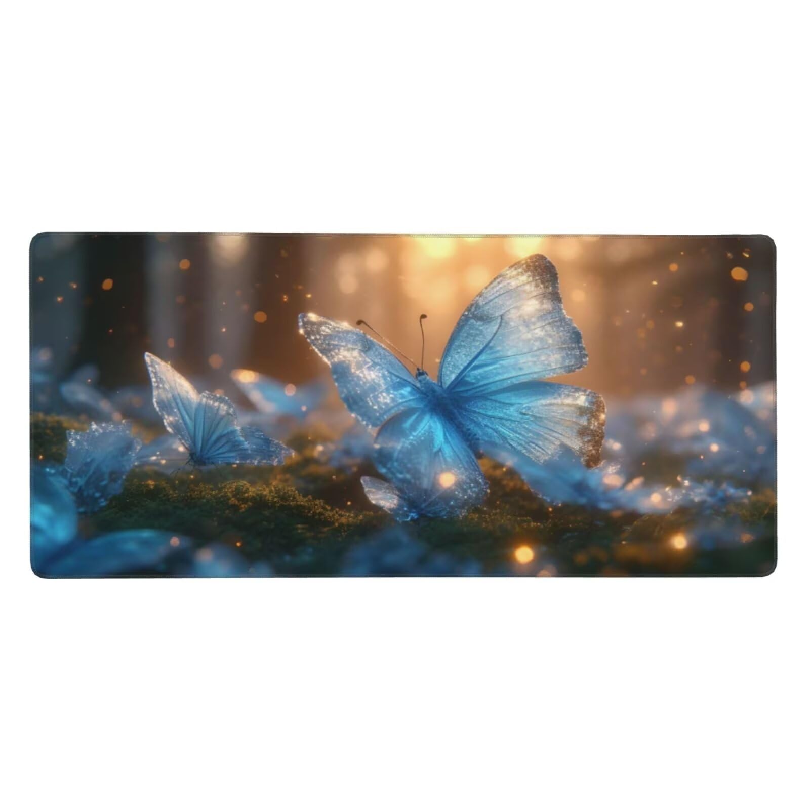 Duża podkładka pod mysz, motyl, podkładka pod mysz na biurko z antypoślizgową podstawą, wodoodporna i trwała podkładka pod mysz do gier, biura, domu, zszyte krawędzie, mata pod klawiaturę, 1200 x 600