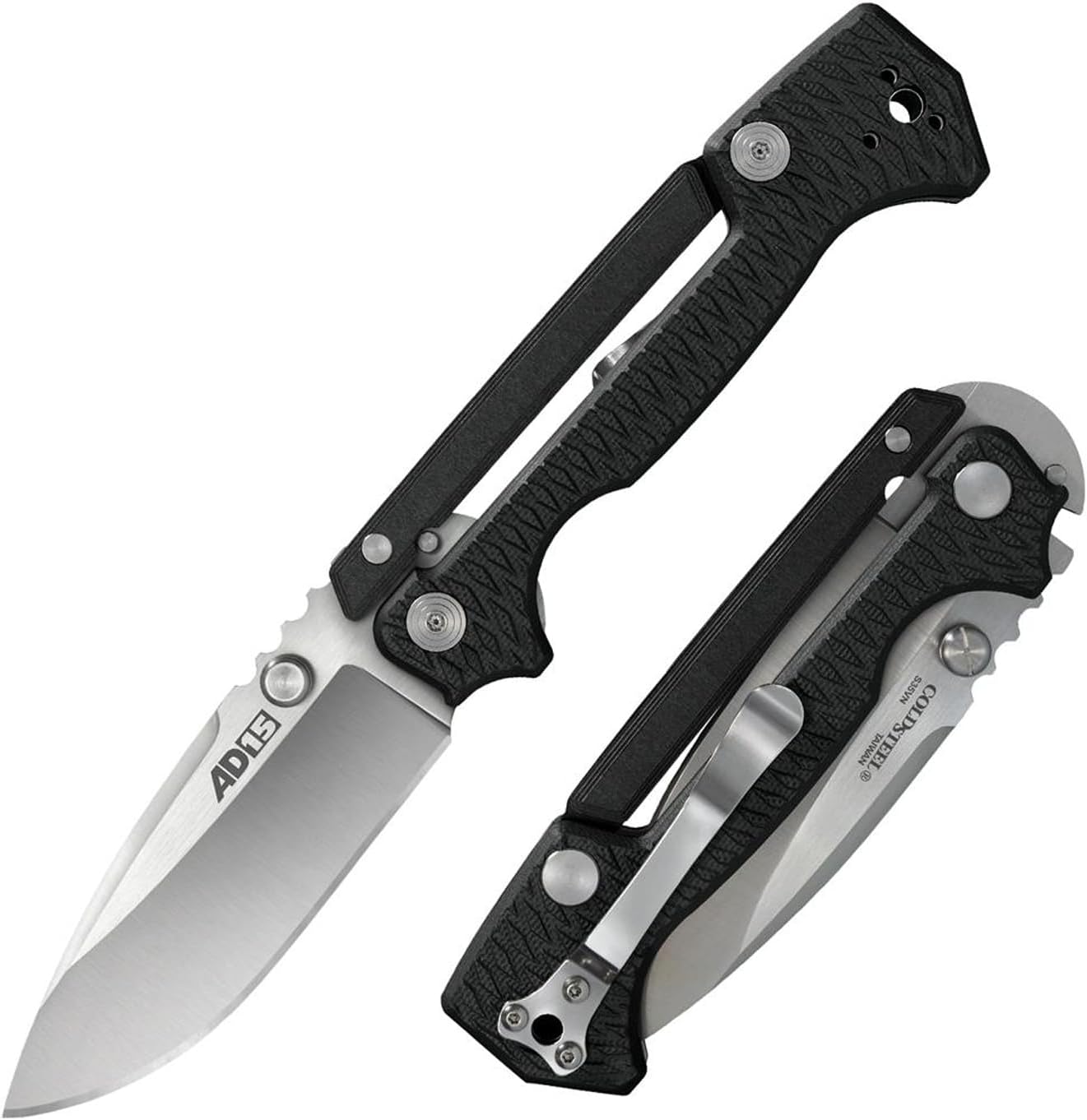 COLD STEEL AD-15 3.5" S35VN Steel Ultra-Sharp Blade 5" G-10 Handle Tactical Folding Knife with Scorpion Lock and Pocket/Belt Clip