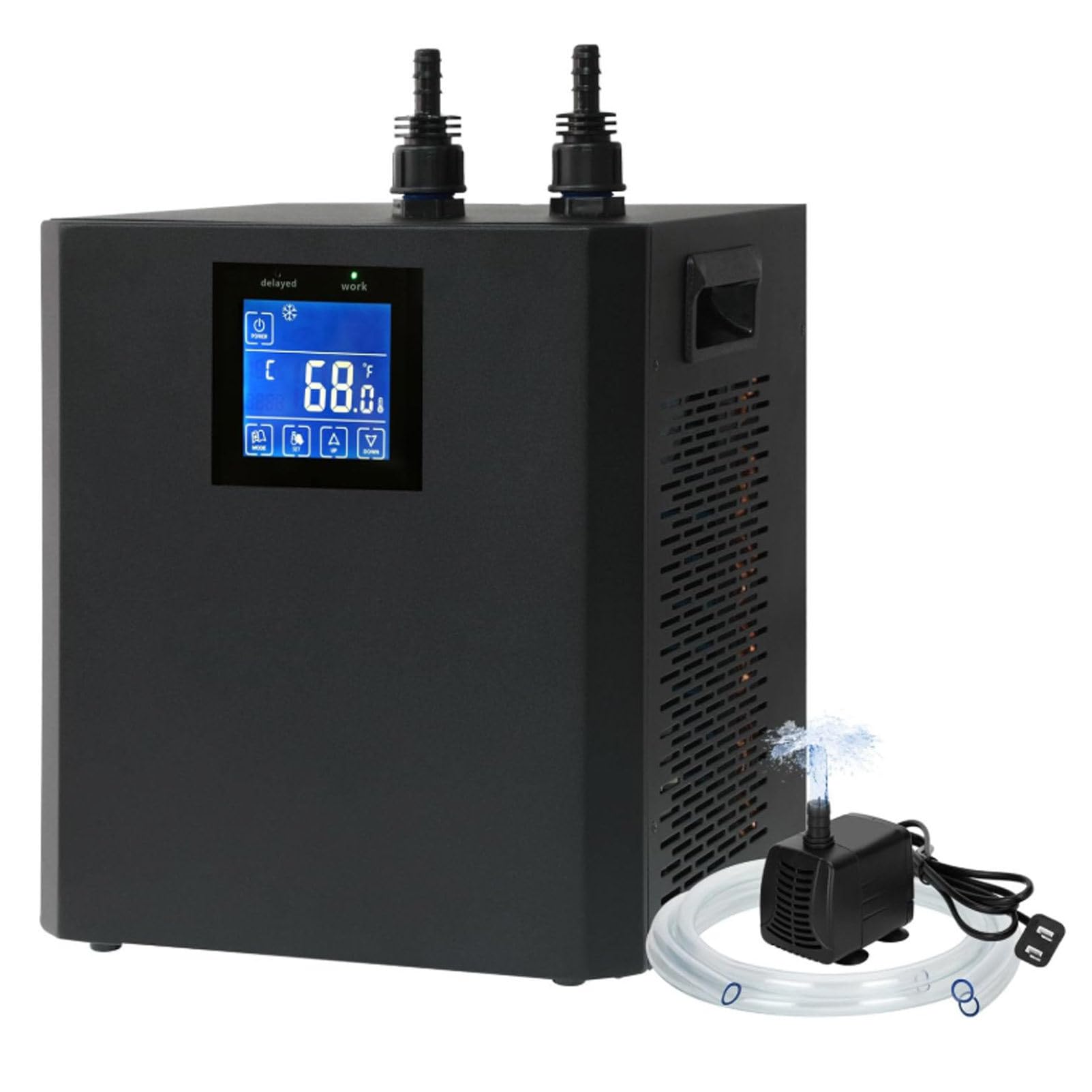 Hydravex Aquarium Chiller 79 Gal, 1/3HP Water Chiller Machine, Fish Tank Cooler with Temperature Control 68-79℉, for Axolotl Seawater Freshwater Coral Grass Tank