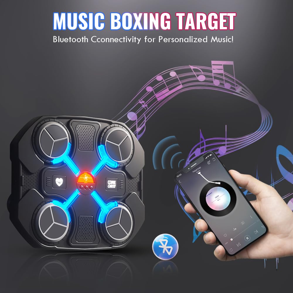 OneNine Bluetooth Music Boxing Machine, macchina da boxe con musica, bersaglio da parete, macchina da boxe a LED, per casa, interni e palestra, Boxing Machine per bambini