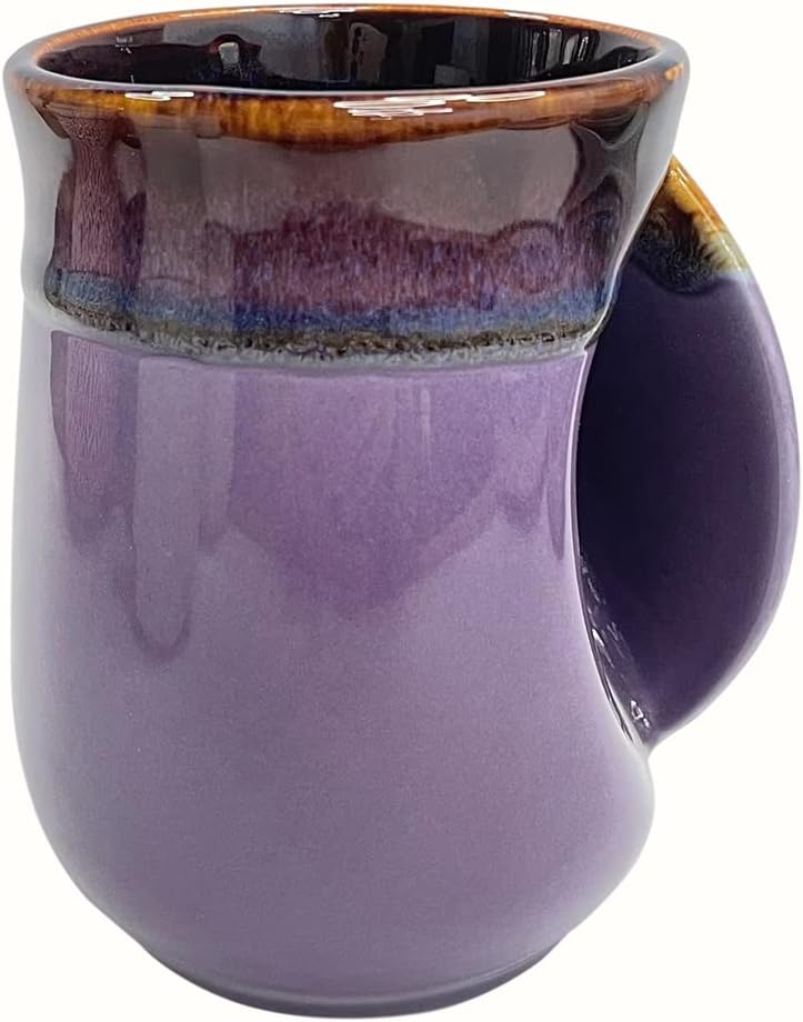 Full Handwarmer Mug 12oz, Central Grip To Comfy Warm Your Hands & Fingers While