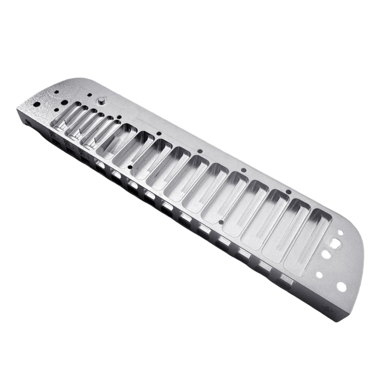Armonica a bocca liscia in alluminio con pettine in metallo, armonica a bocca per strumenti musicali veloci e palcoscenici per spettacoli palcoscenici