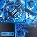 ENHANCE Pathogen Extra Large Gaming Mouse Pad (31.5 x 13.75 in) - Extended Mousepad with Anti-Fray Stitching, Low Friction Smooth Surface, Non-Slip Backing - Full Desk Mouse Mat (Blue)