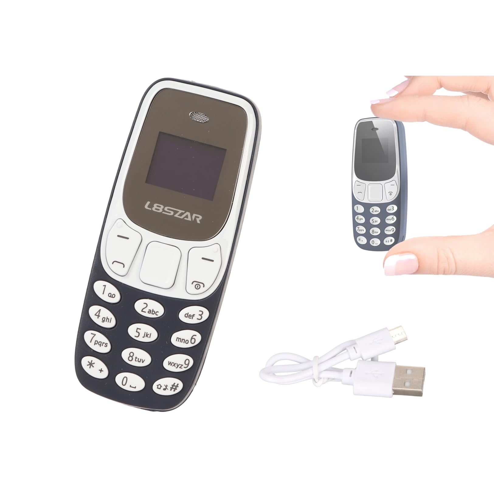 Zunate Mini Mobile Phone, the Smallest Dual SIM Card GSM Phone for