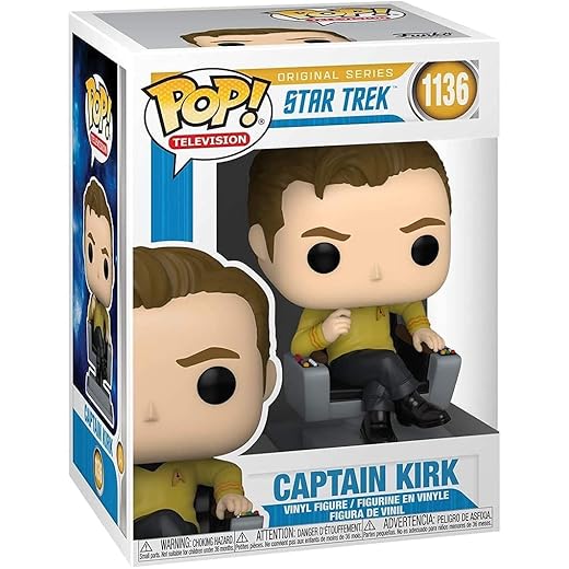 Funko Pop Pop! Tv: Star Trek - Captain Kirk In Chair Collectible Vinyl Figure, Multicolor, One Size
