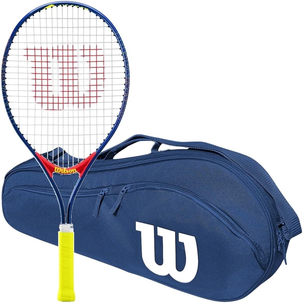 Wilson US Open Junior Tennis Racquet Bundled with an Advantage 2.5 Tennis Bag