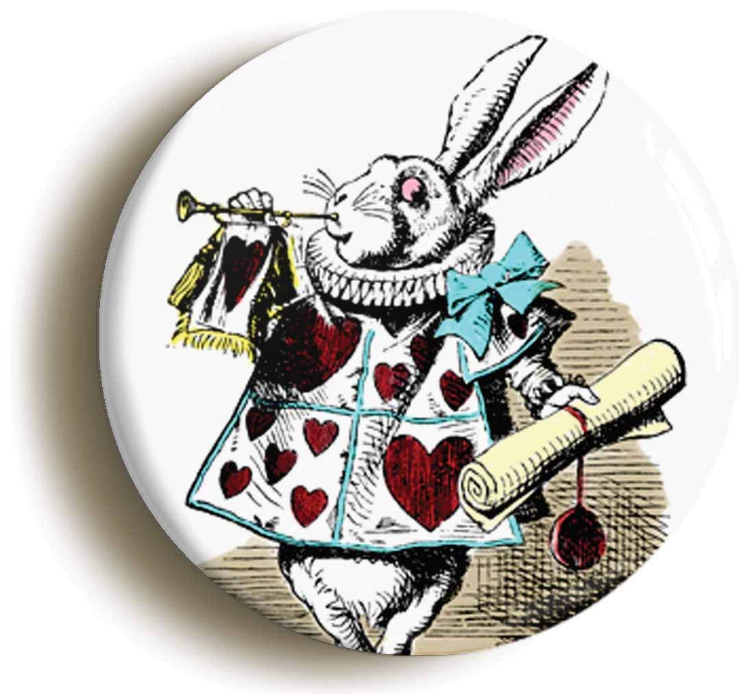 Queen Of Hearts Herald Alice In Wonderland Fridge Magnet (Circular 2inch / 50mm Diameter)
