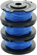 Ryobi One+ AC14RL3A OEM .065 Line and Spool Replacement for Ryobi 18v, 24v, and 40v Cordless Grass Trimmers (3 Pack)