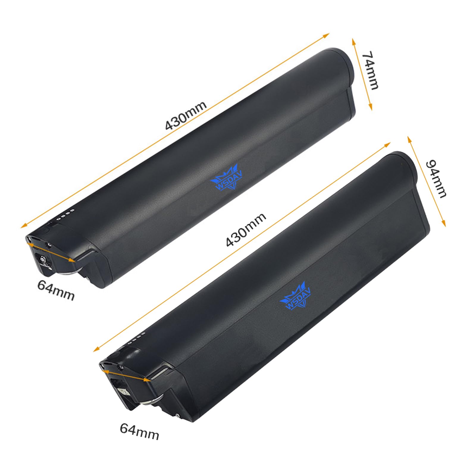 Batterie au Lithium 36 V/48 V pour Tube Diagonal avec Chargeur