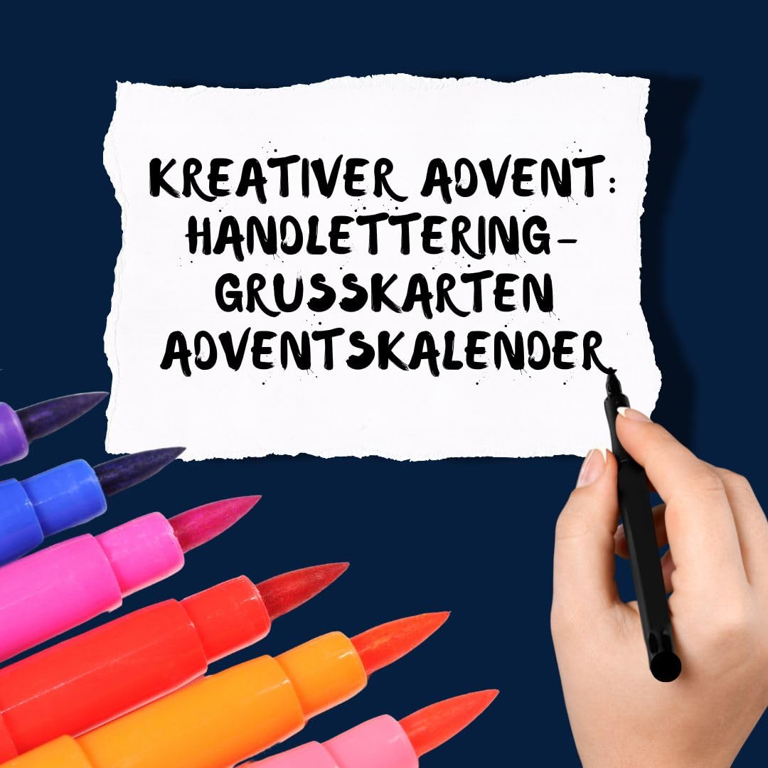In der Weihnachtsletterei. Adventskalender: Handlettering Adventskalender. Mit 24 Grußkarten und täglichen Anleitungen