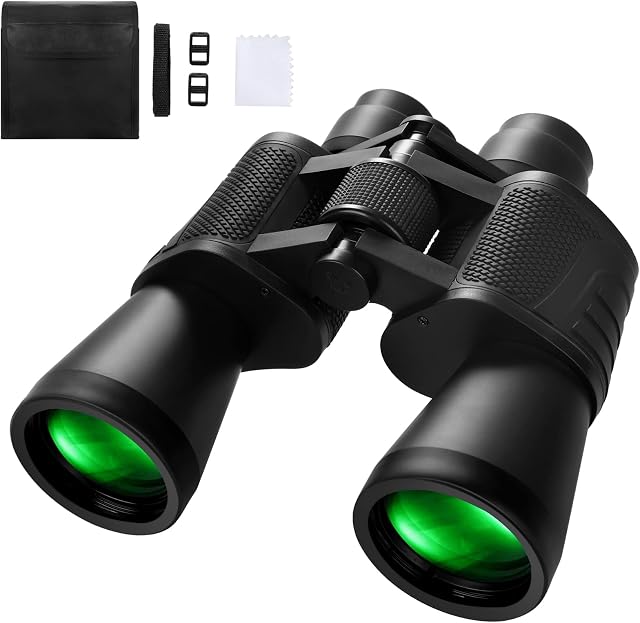 10x50 High Power Binoculars - Uplayteck HD Professional Binoculars for Adults, with Clear Vision, BAK4 Prism, FMC Lens, Waterproof Binoculars Telescope for Bird Watching Hunting Travel Football Games