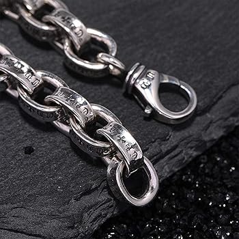 [10/25までの出品]　Brightness 925　ブレスレット Amazon | 925スターリングシルバークラスプメンズパンクチェーン