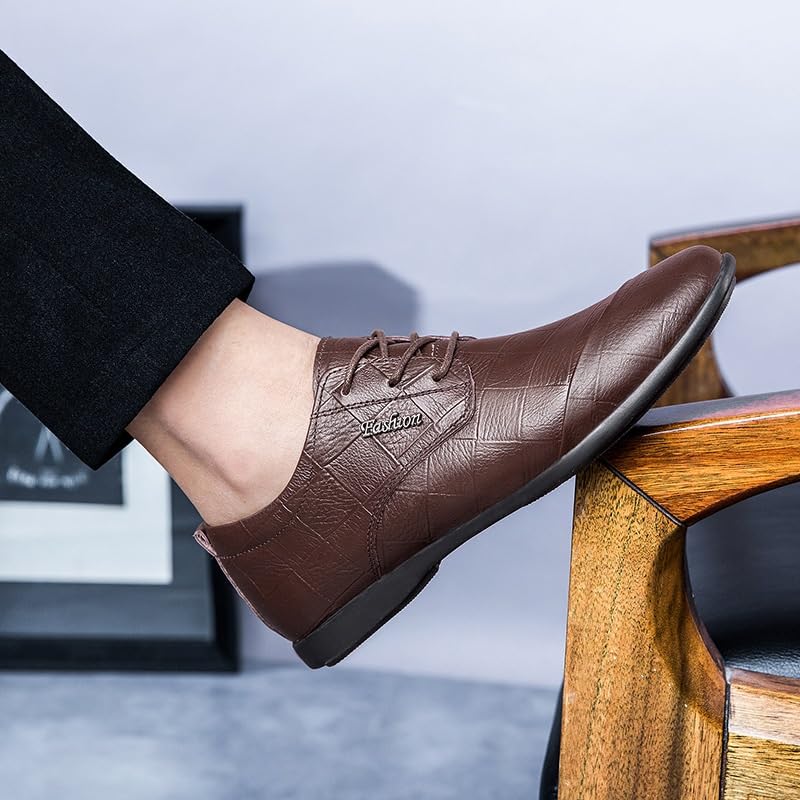 Mens Oxfords Shoes Lace Up Casual Oxfords Gentleman Wedding Business Work Office Outdoor Party Casual Shoes2