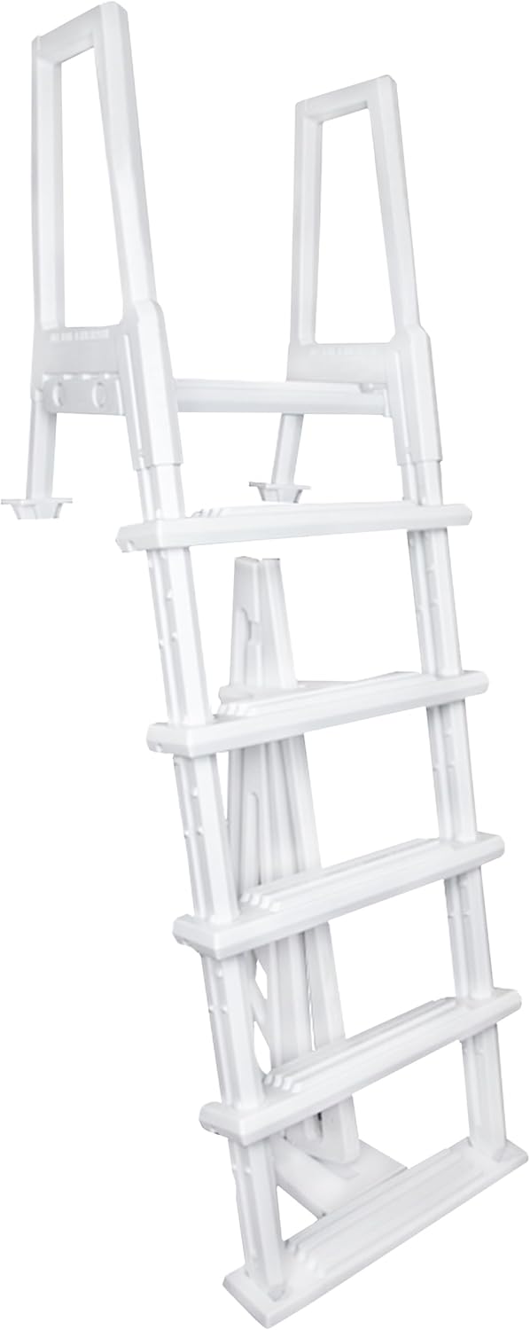 Aqua Select Heavy Duty Resin in-Pool Ladder with Entrapment Barrier | Safety Swimming Pool Ladder | Designed for Above Ground and Semi-Inground Flat Bottom Pools