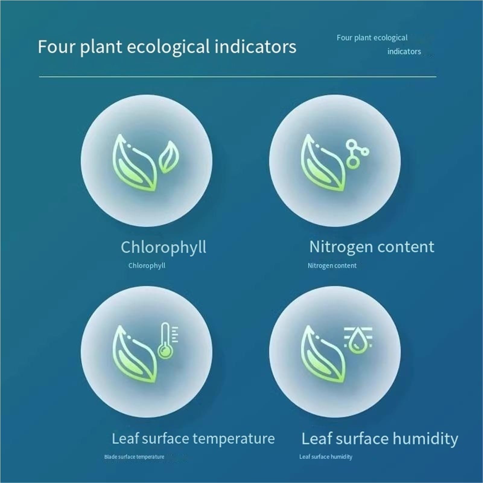 Medidor de clorofila portátil, analizador de clorofila de Hojas de Plantas, Detector de Temperatura, Humedad y Contenido de nitrógeno de Las Hojas.