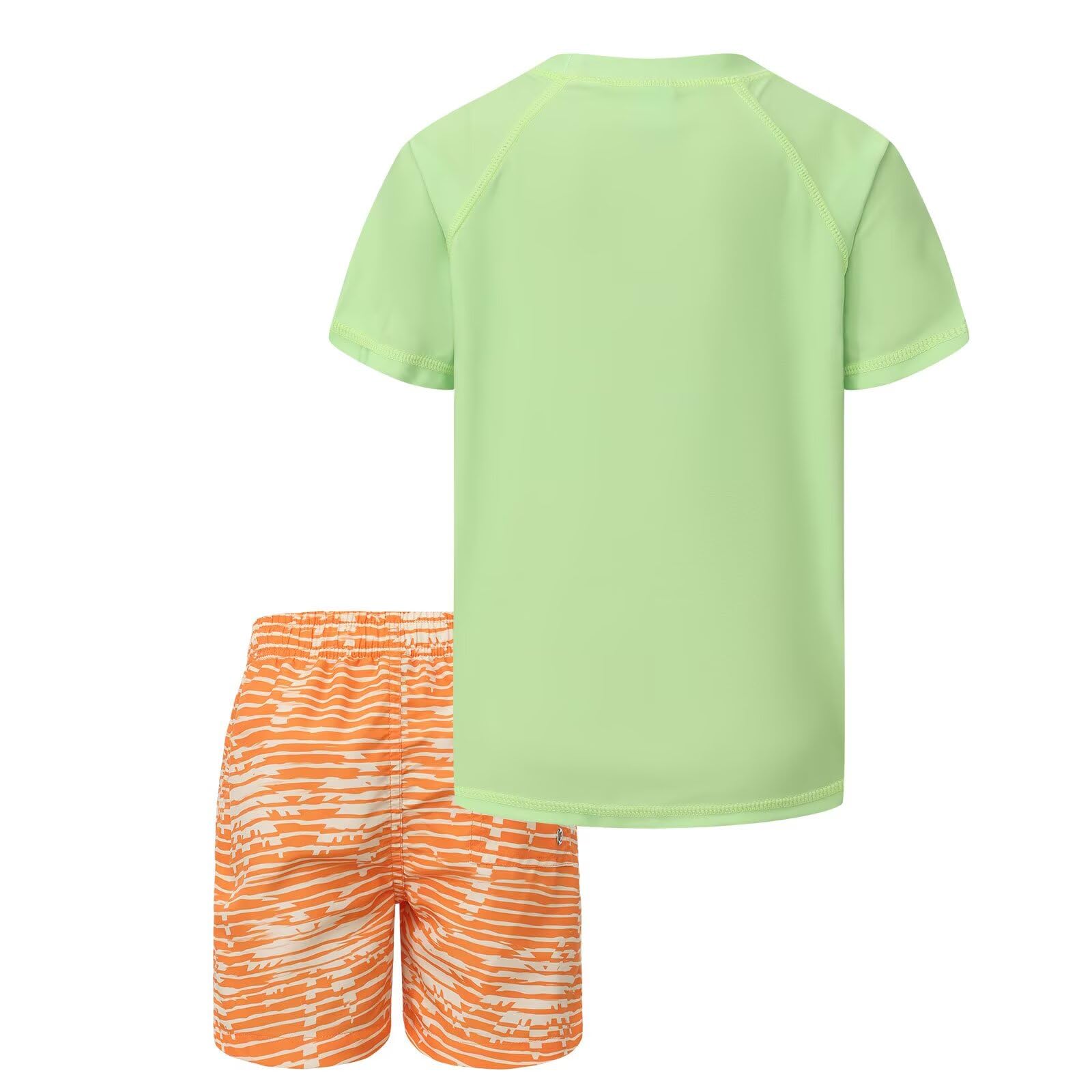 Zweiteiliger Jungen-Badeanzug, Kinder-Badeanzug, kurzärmelig, Rashguard-Shirts, Badehose, Badeanzug, 3–16 Jahre