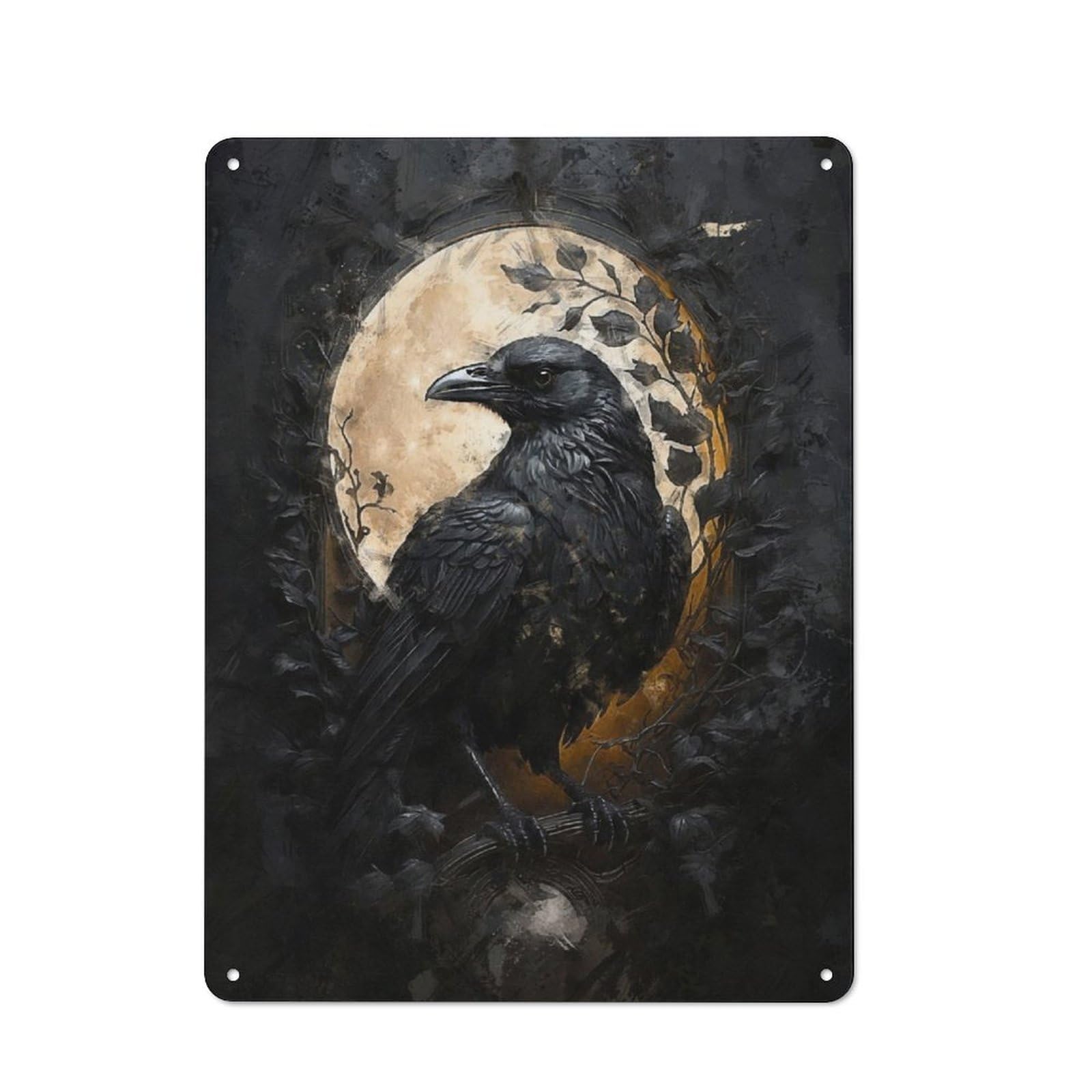 Junmoney Lunar Omen Vintage Tin Sign 40X30cm With For Guest Room Or Hallway, For Themed Room Decoration, For Vintage Wall Decor Fans